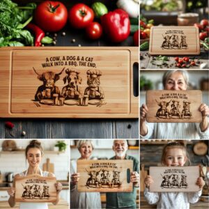 Charcuterie Board Laser Engraving Bundle, Funny Animal BBQ