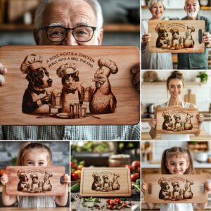 Charcuterie Board Laser Engraving Bundle, Funny Animal BBQ