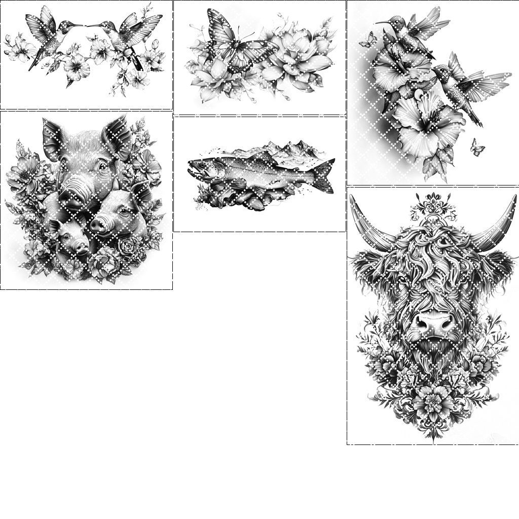 Charcuterie Board Laser Engraving File, Animal 3D Illusion, Kitchen Decor Art – Bild 8