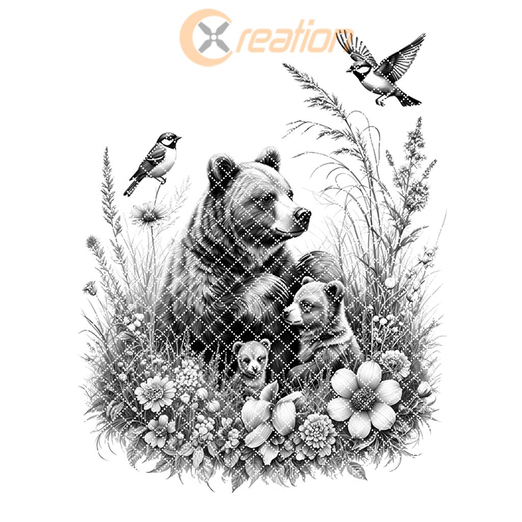 Charcuterie Board Laser Engraving File, Bear Family, Woodland Kitchen Decor - Imagen 7