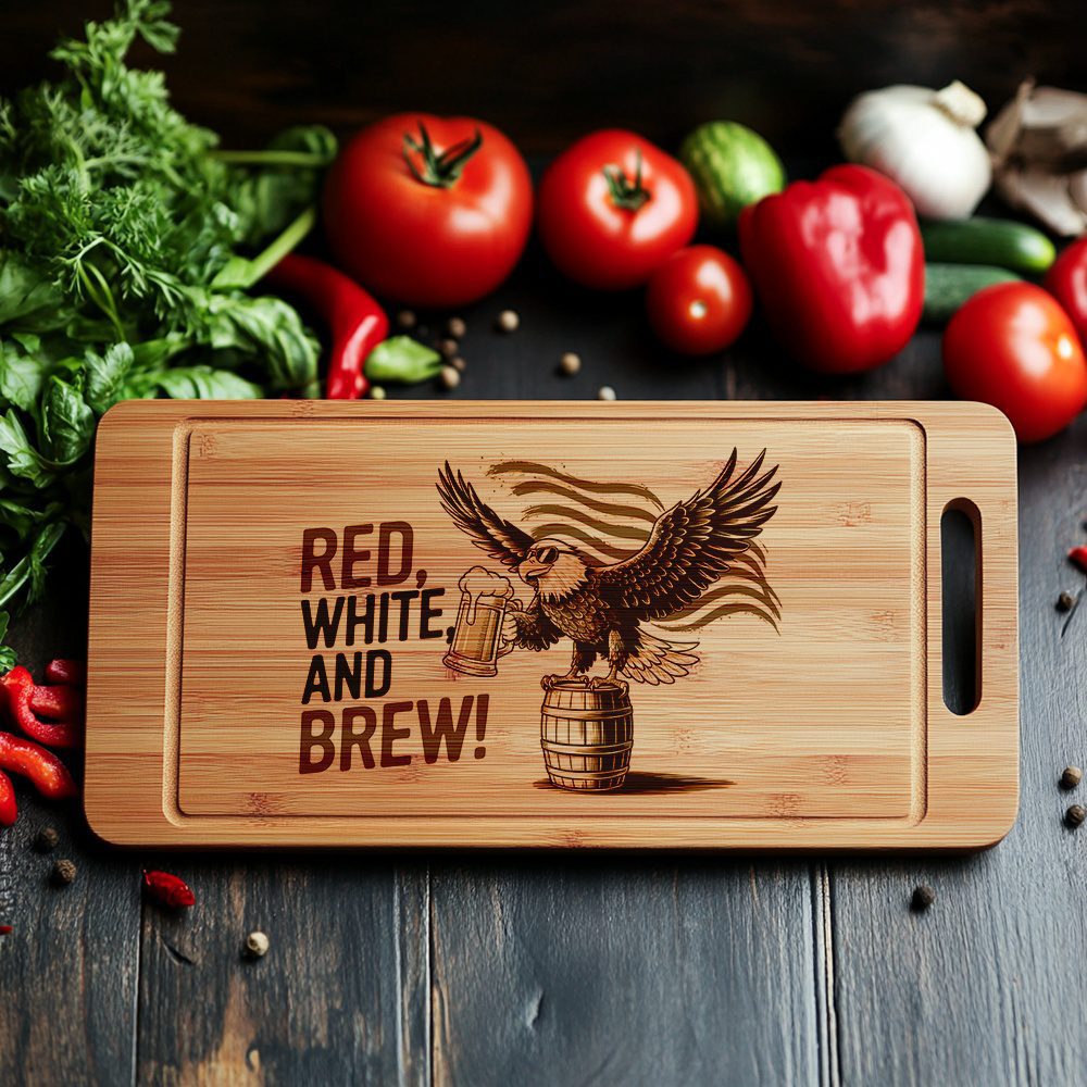 Charcuterie Board Laser Engraving File, Eagle Beer Barrel