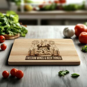 Charcuterie Board Laser Engraving File, Eagle Wings Design,