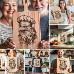 Charcuterie Board Laser Engraving Files, Animal 3D Illusion,