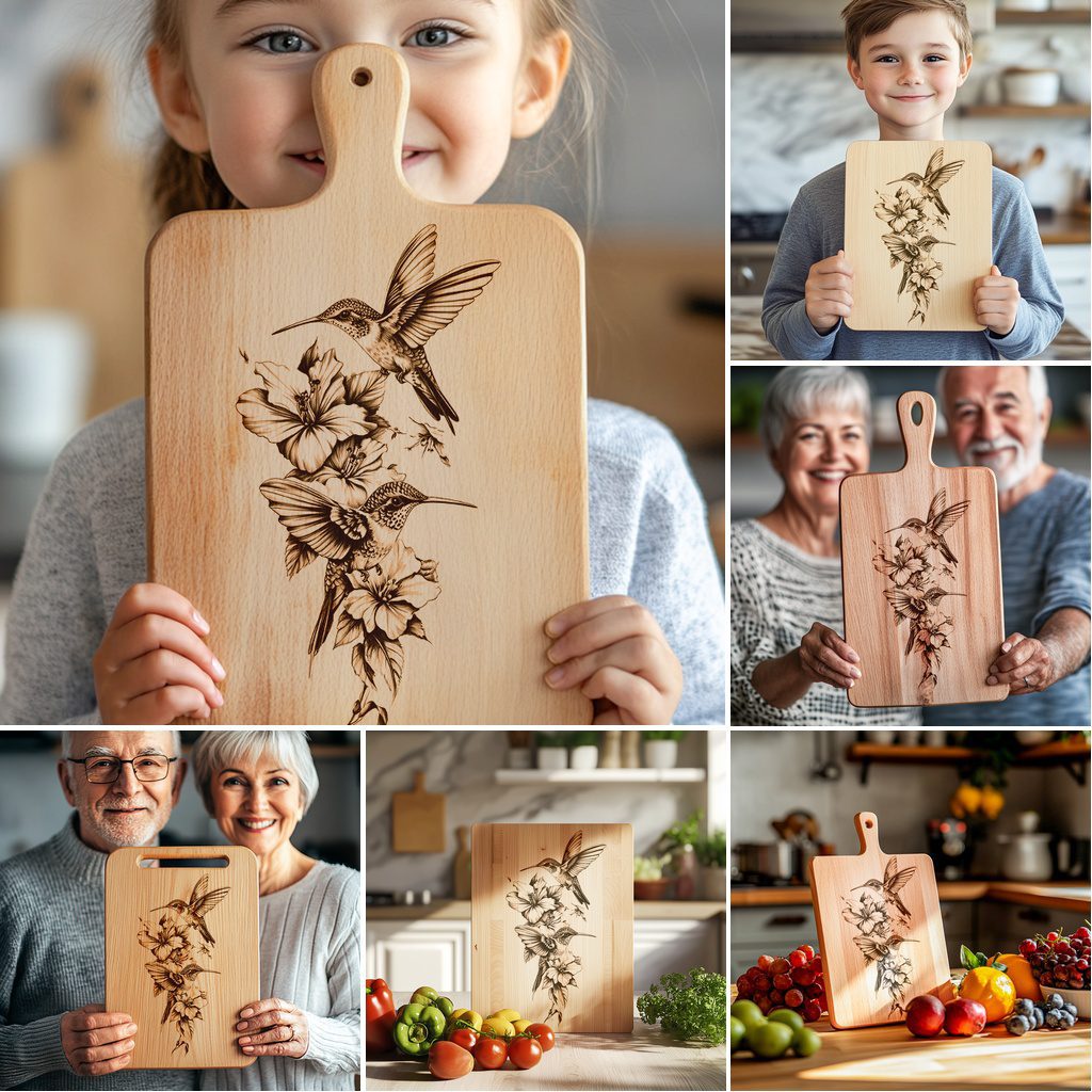 Charcuterie Board Laser Engraving Files, Animal 3D Illusion,