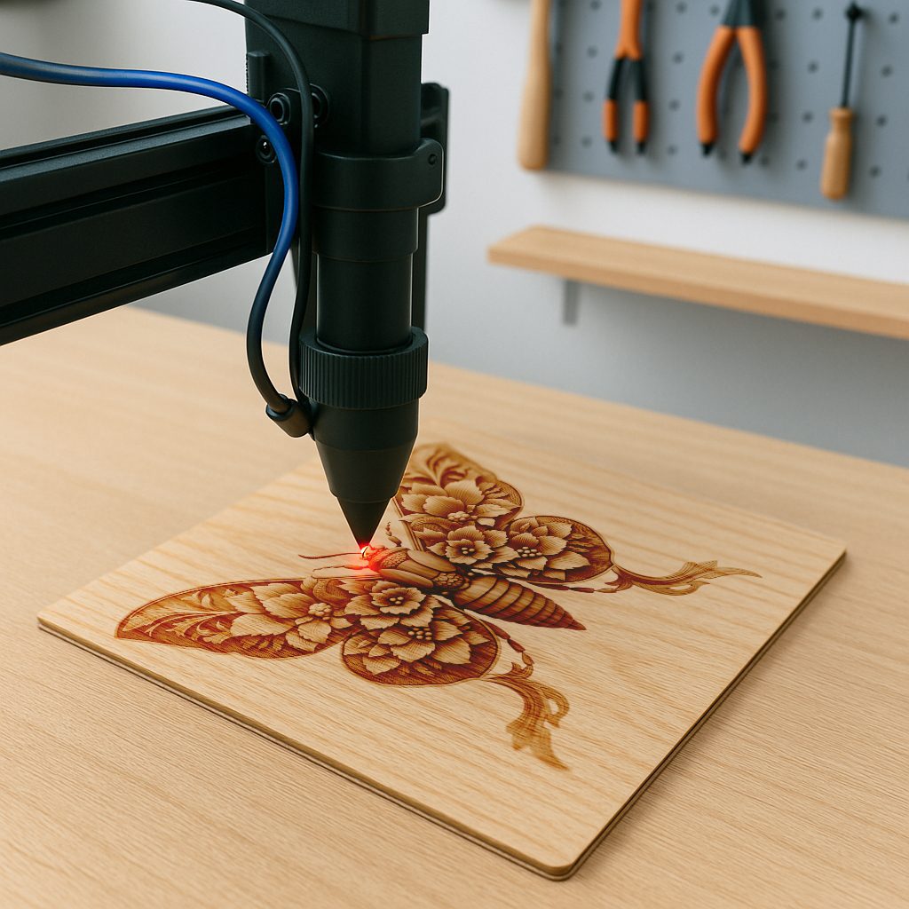 Cicada 3D Illusion Laser Engraving File, Nature Decor Art, Digital Template Download - immagine 2