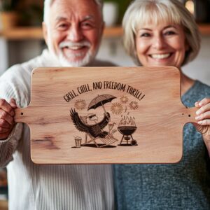 Eagle Patriotic Charcuterie Board Laser Engraving File, Kitchen