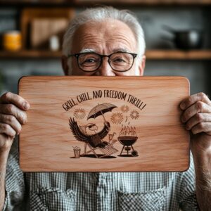 Eagle Patriotic Charcuterie Board Laser Engraving File, Kitchen