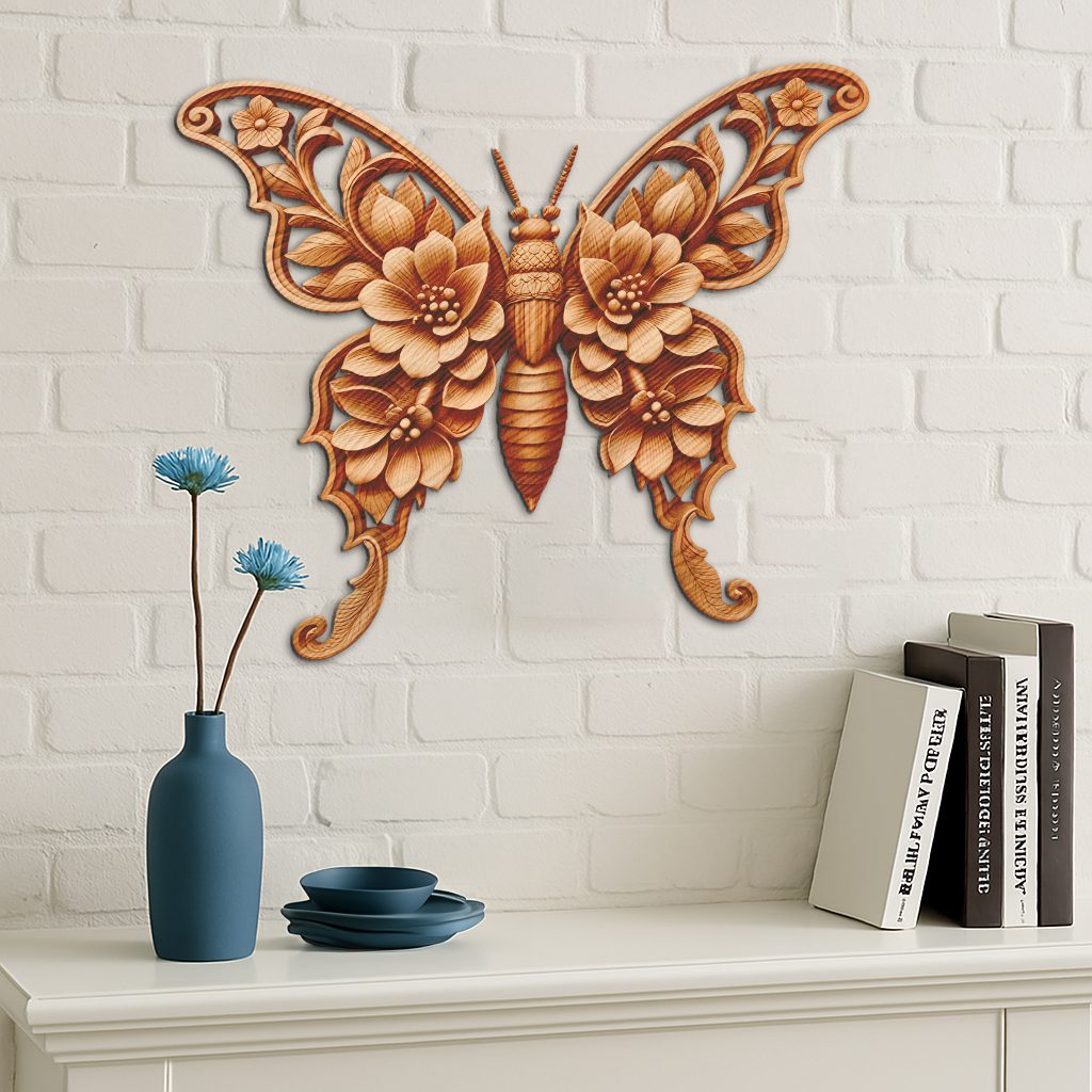Earwig 3D Illusion Laser Engraving File, Nature Inspired Home Decor, DIY Art Pattern - immagine 4