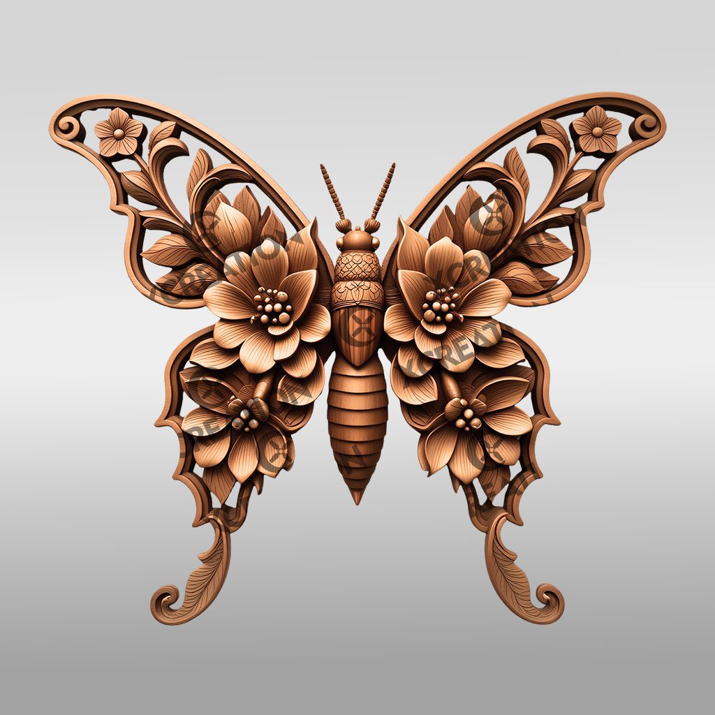 Earwig 3D Illusion Laser Engraving File, Nature Inspired