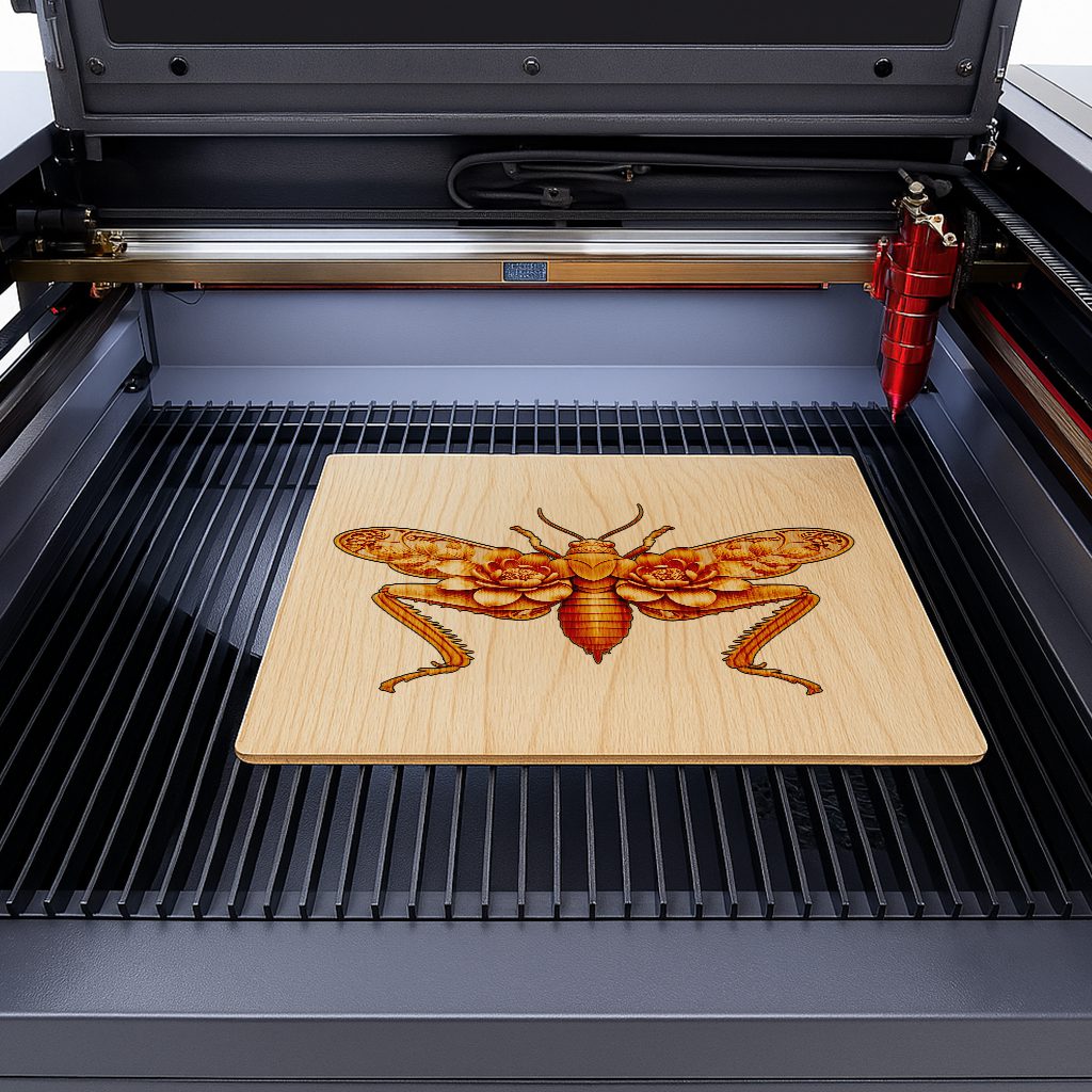 Grasshopper 3D Illusion Laser Engraving File, Intricate Nature Art for Home Decor – Image 2
