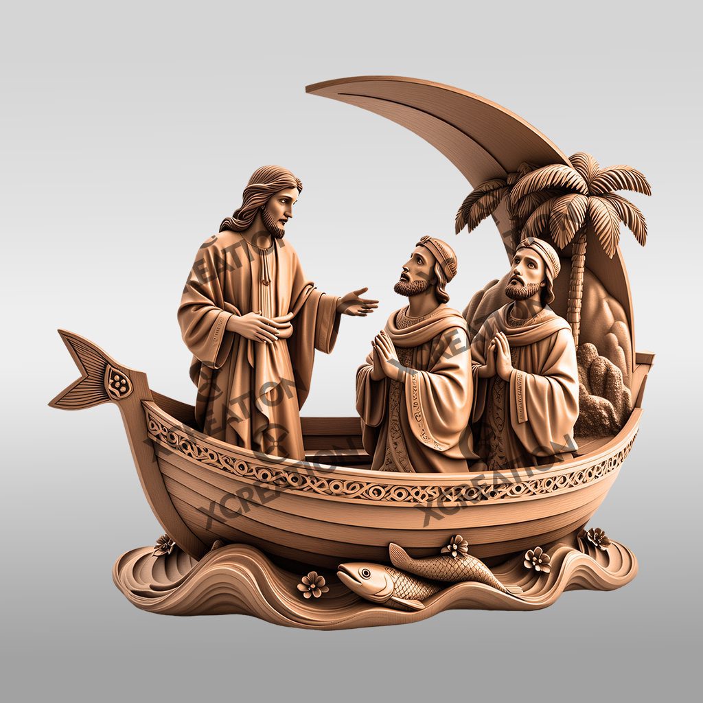 Jesus 3D Illusion Engraving File, Christian Wall Art,