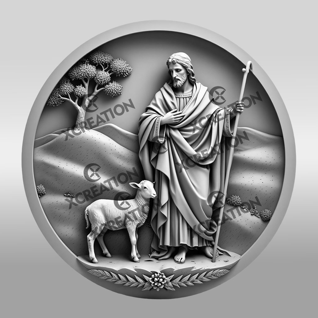 Jesus 3D Illusion Laser Engraving Design, Christian Wall