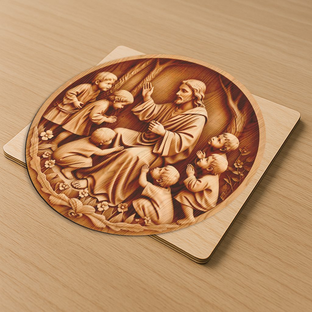 Jesus 3D Illusion Laser Engraving File, Christian Art,