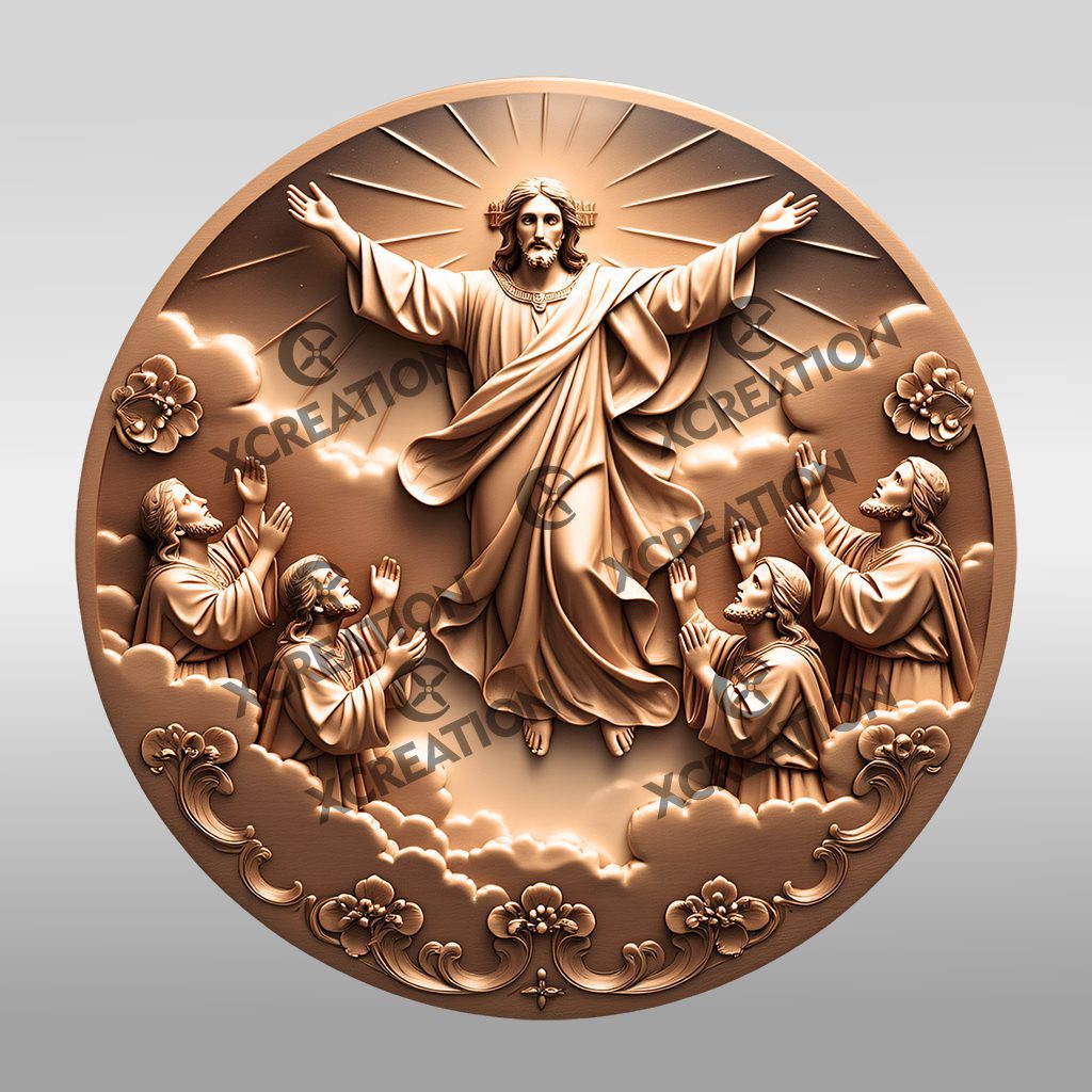 Jesus 3D Illusion Laser Engraving File, Christian Wall