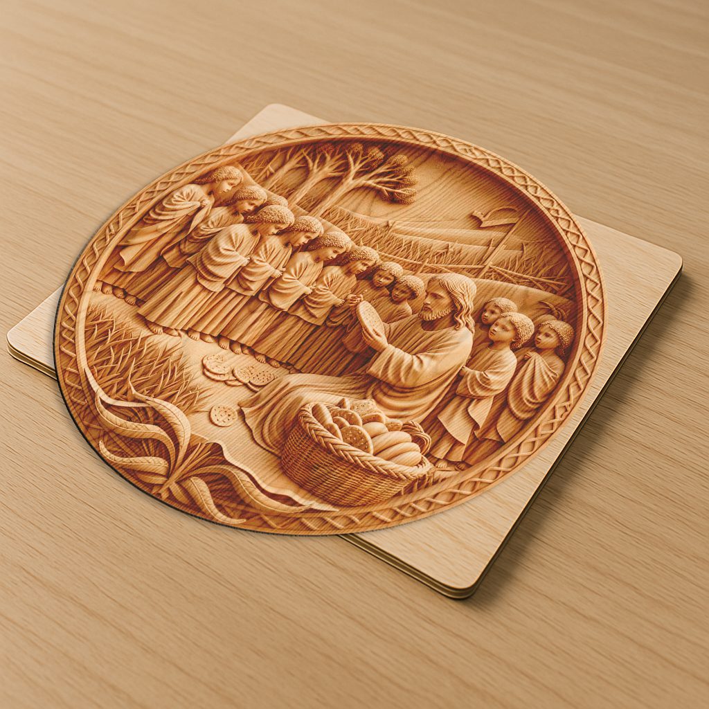 Jesus 3D Illusion Laser Engraving File, Christian Wall Art, Religious Home Decor - Imagen 3