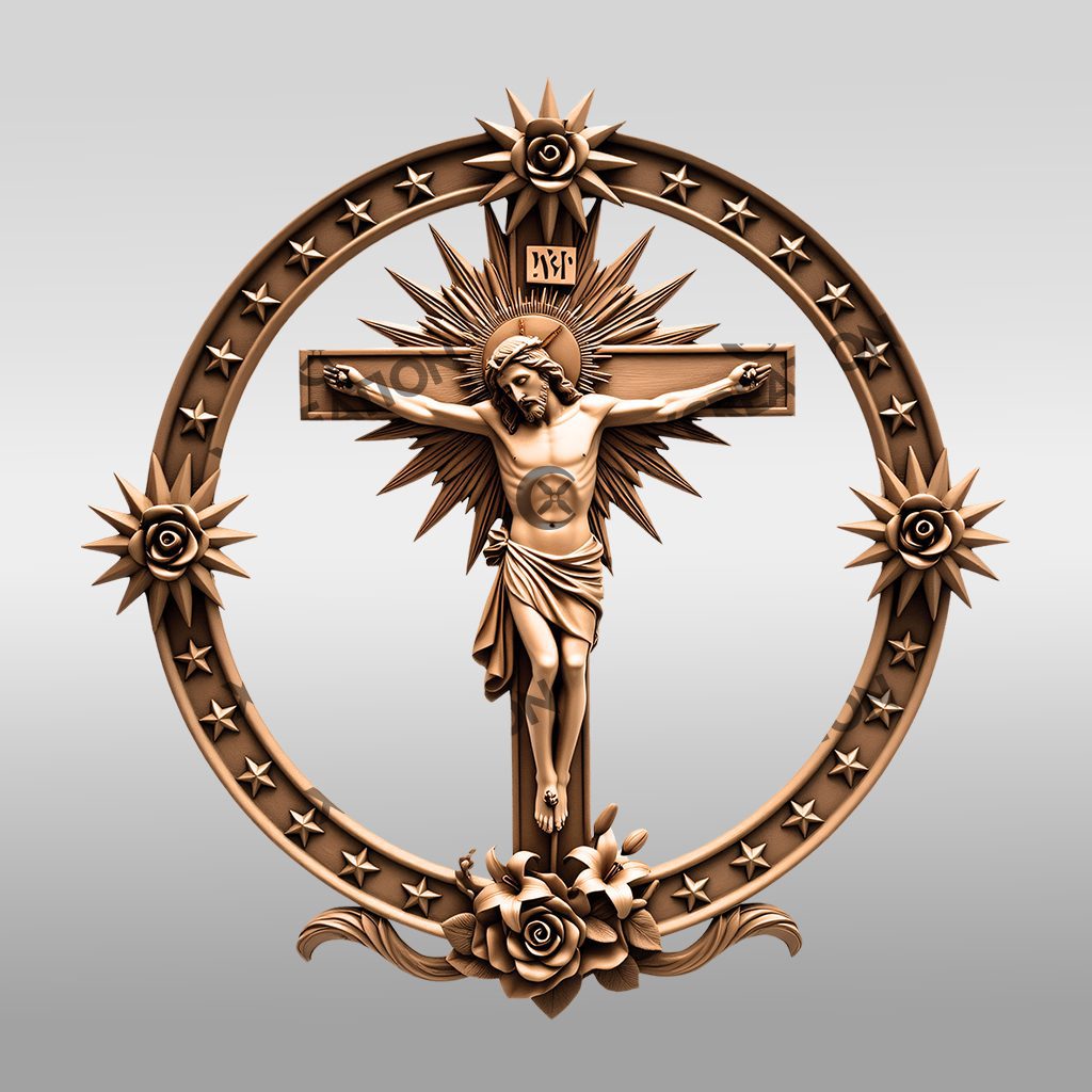 Jesus 3D Illusion Laser Engraving File, Christian Wall