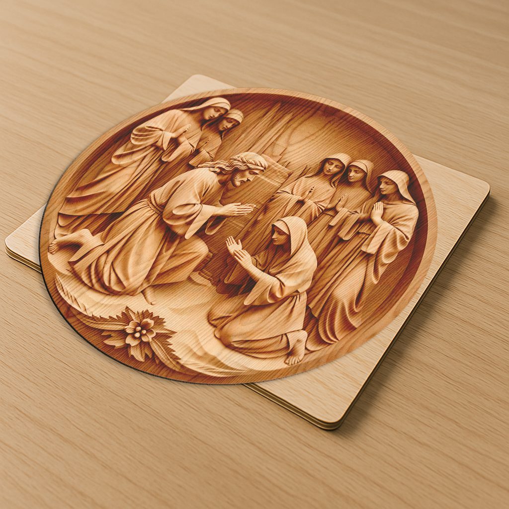 Jesus 3D Illusion Laser Engraving File, Faith Art