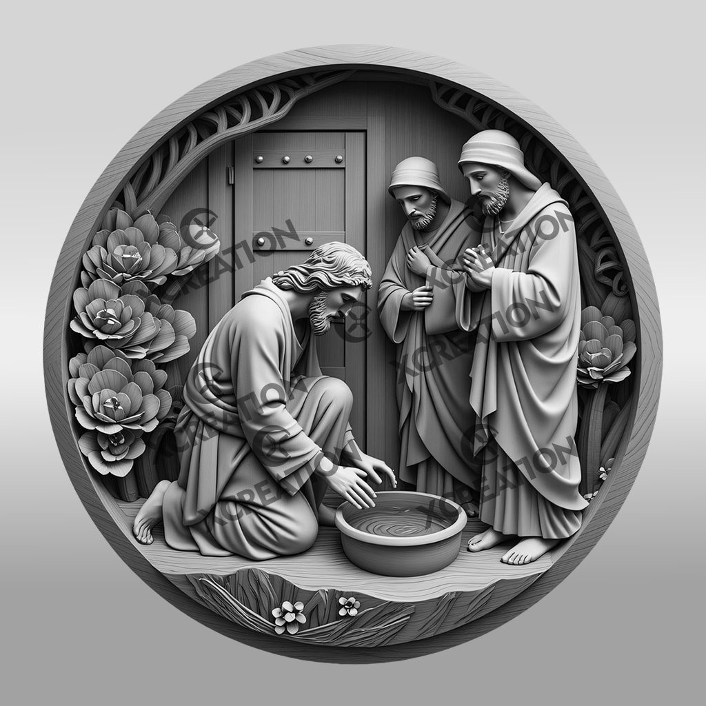 Jesus 3D Illusion Laser Engraving File, Faith Art,