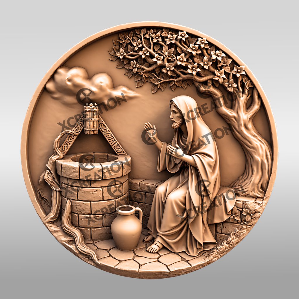 Jesus 3D Illusion Laser Engraving File, Religious Art