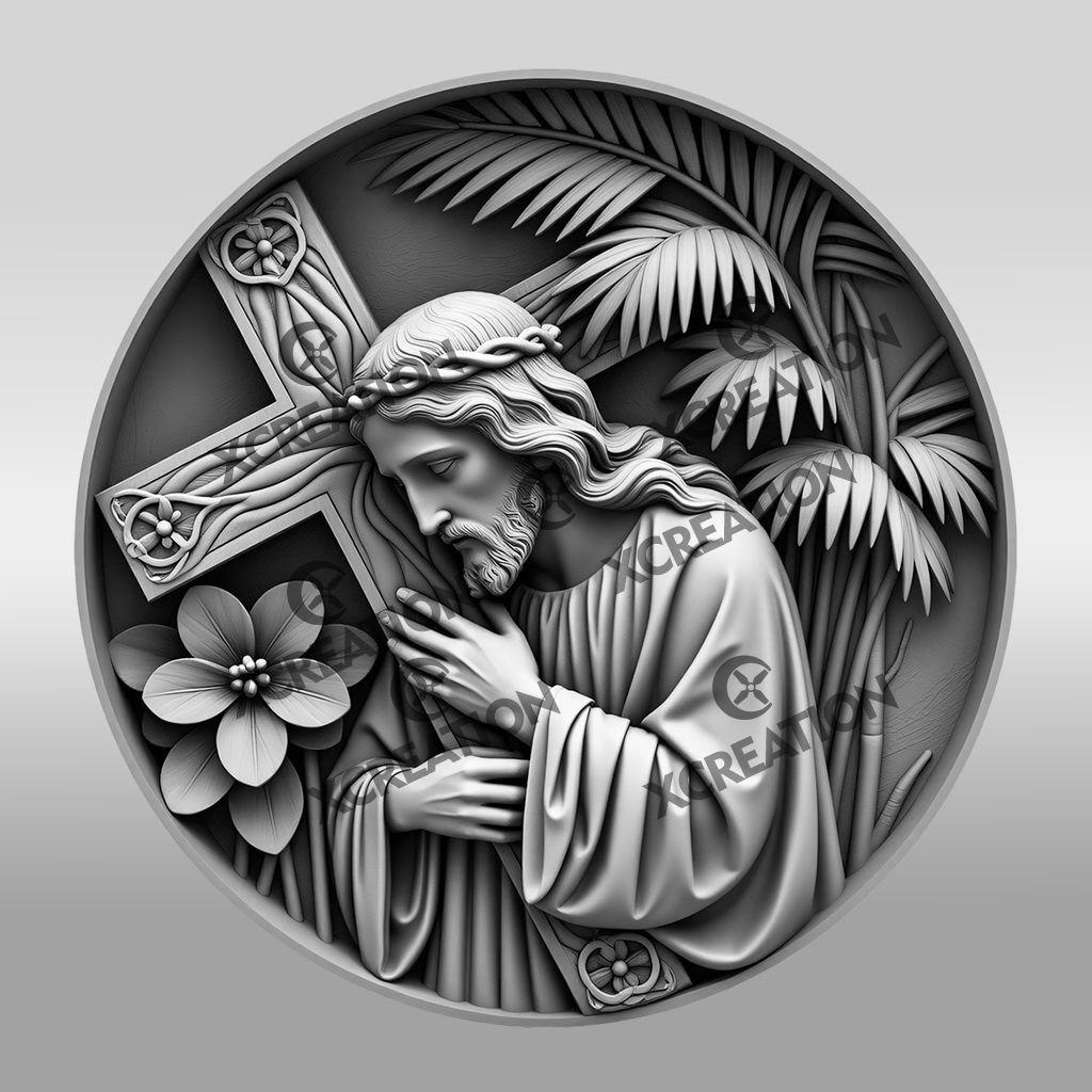 Jesus 3D Illusion Laser Engraving File, Religious Wall Art, Christian Decor Download - Imagen 6