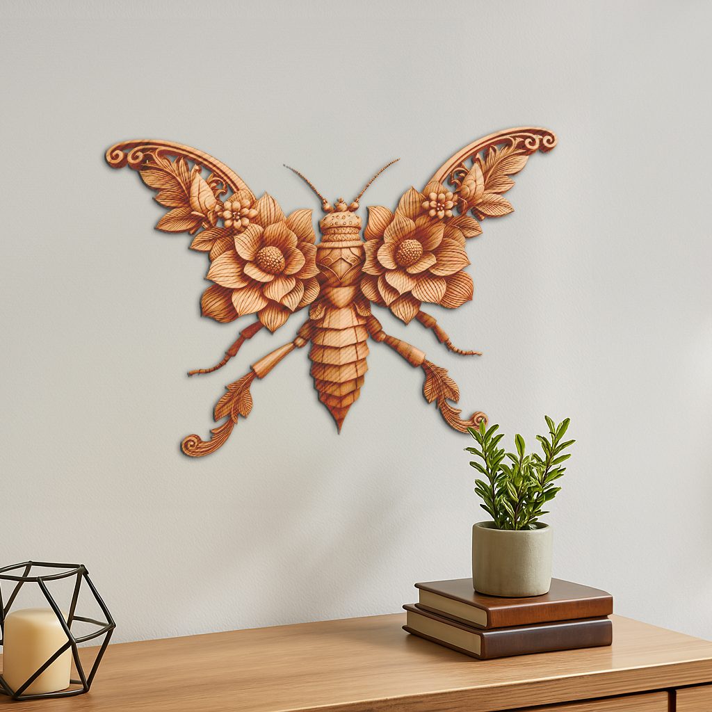 Walking Stick Insect 3D Illusion Laser Engraving File, Nature Art for Home Decor - immagine 4