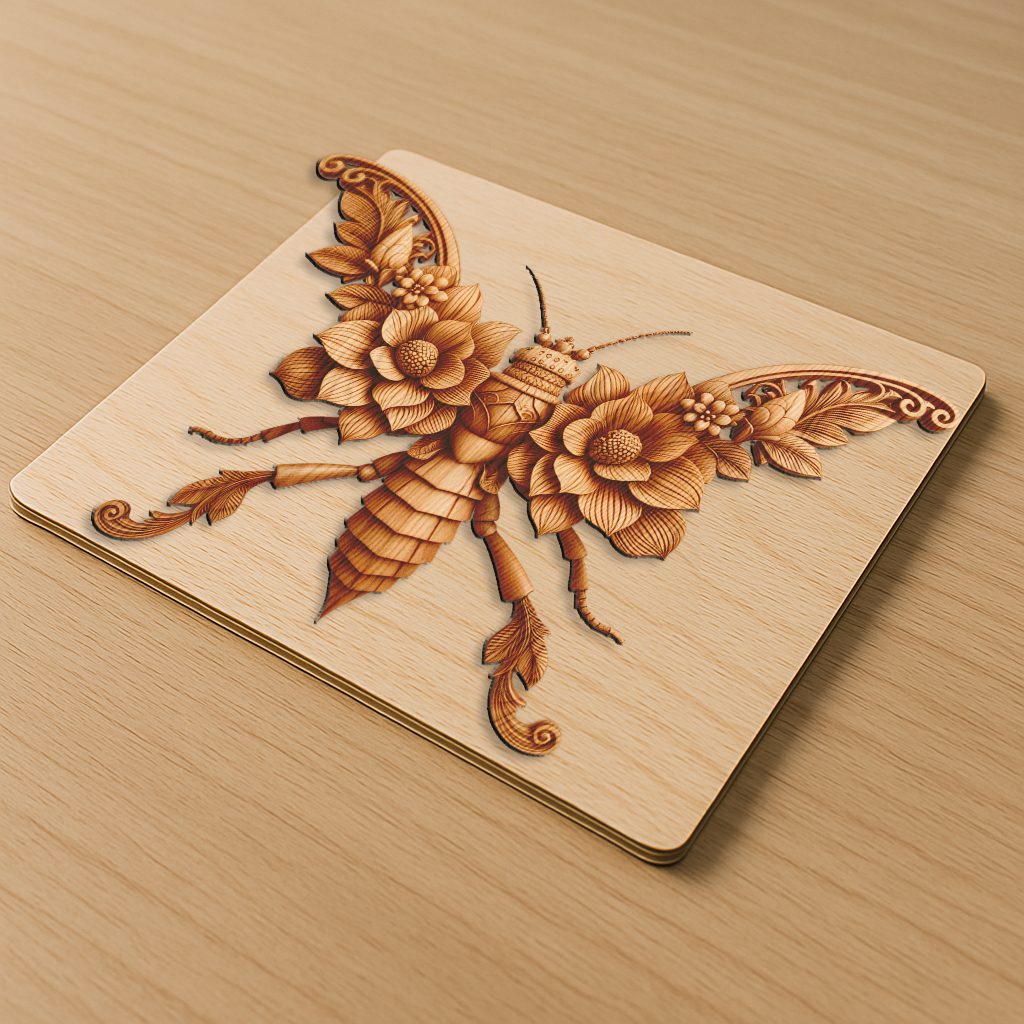 Walking Stick Insect 3D Illusion Laser Engraving File, Nature Art for Home Decor - immagine 5