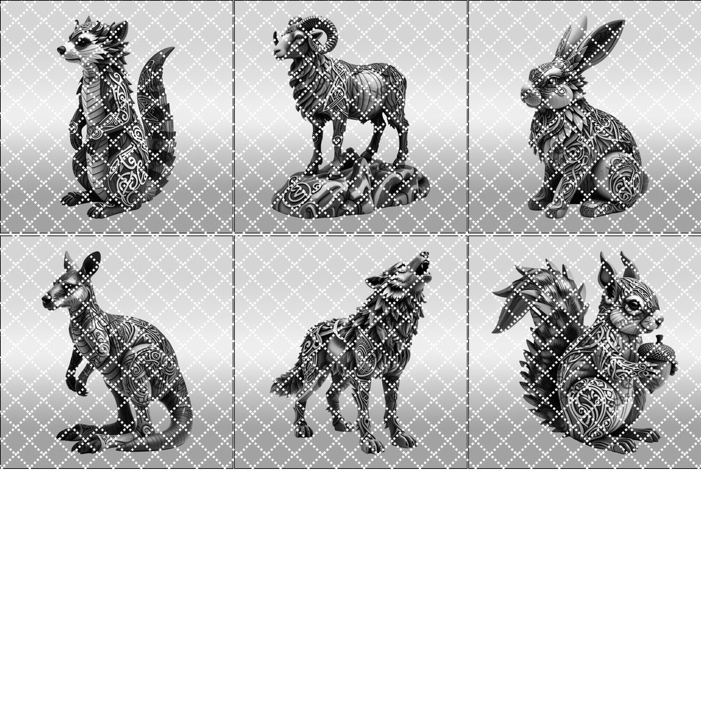 3D Animal Illusion Laser Engraving Bundle, Wild Art