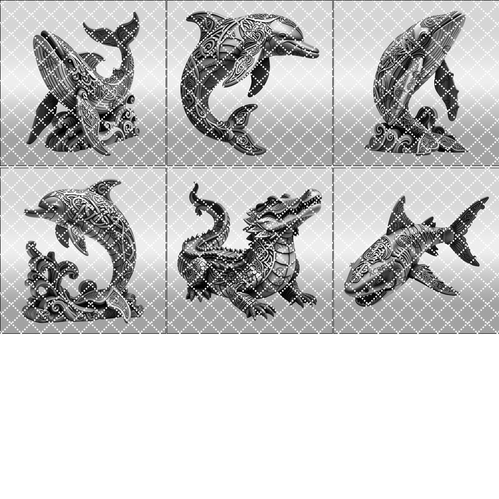 3D Animal Illusion Laser Engraving Bundle, Wild Creature Decor Files for DIY - Imagen 7