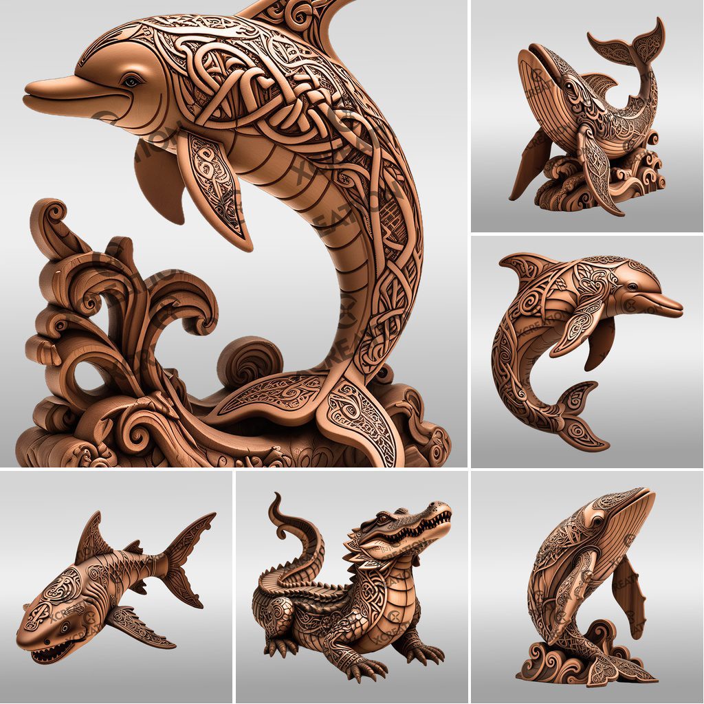 3D Animal Illusion Laser Engraving Bundle, Wild Creature
