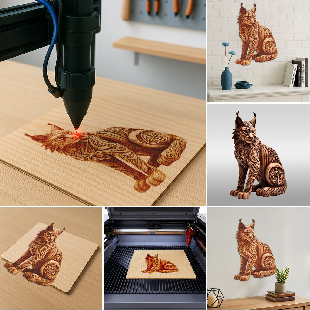 3D Animal Laser Engraving File Bundle, Wild Creatures, Intricate Wildlife Art Decor - immagine 5