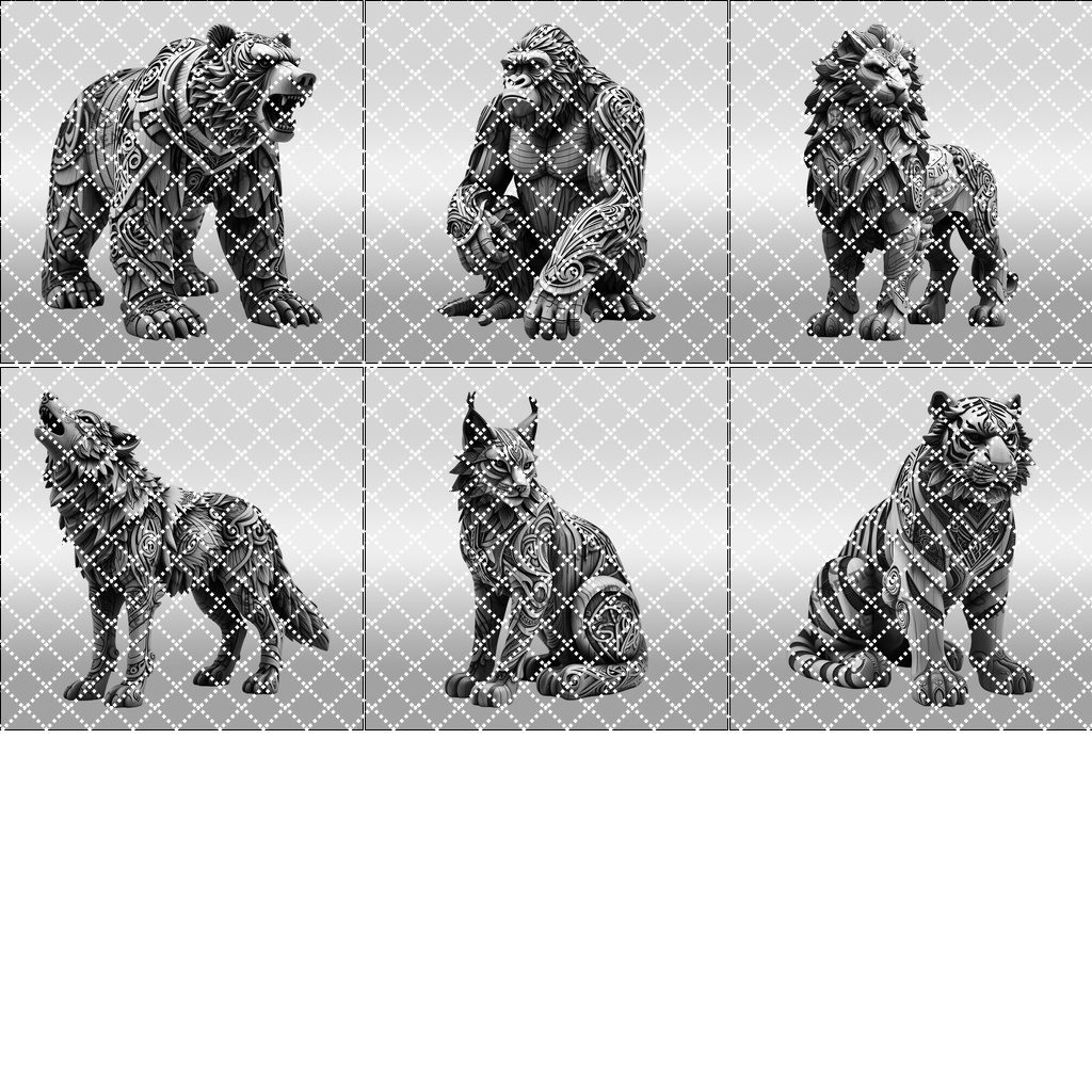 3D Animal Laser Engraving File Bundle, Wild Creatures, Intricate Wildlife Art Decor - immagine 7