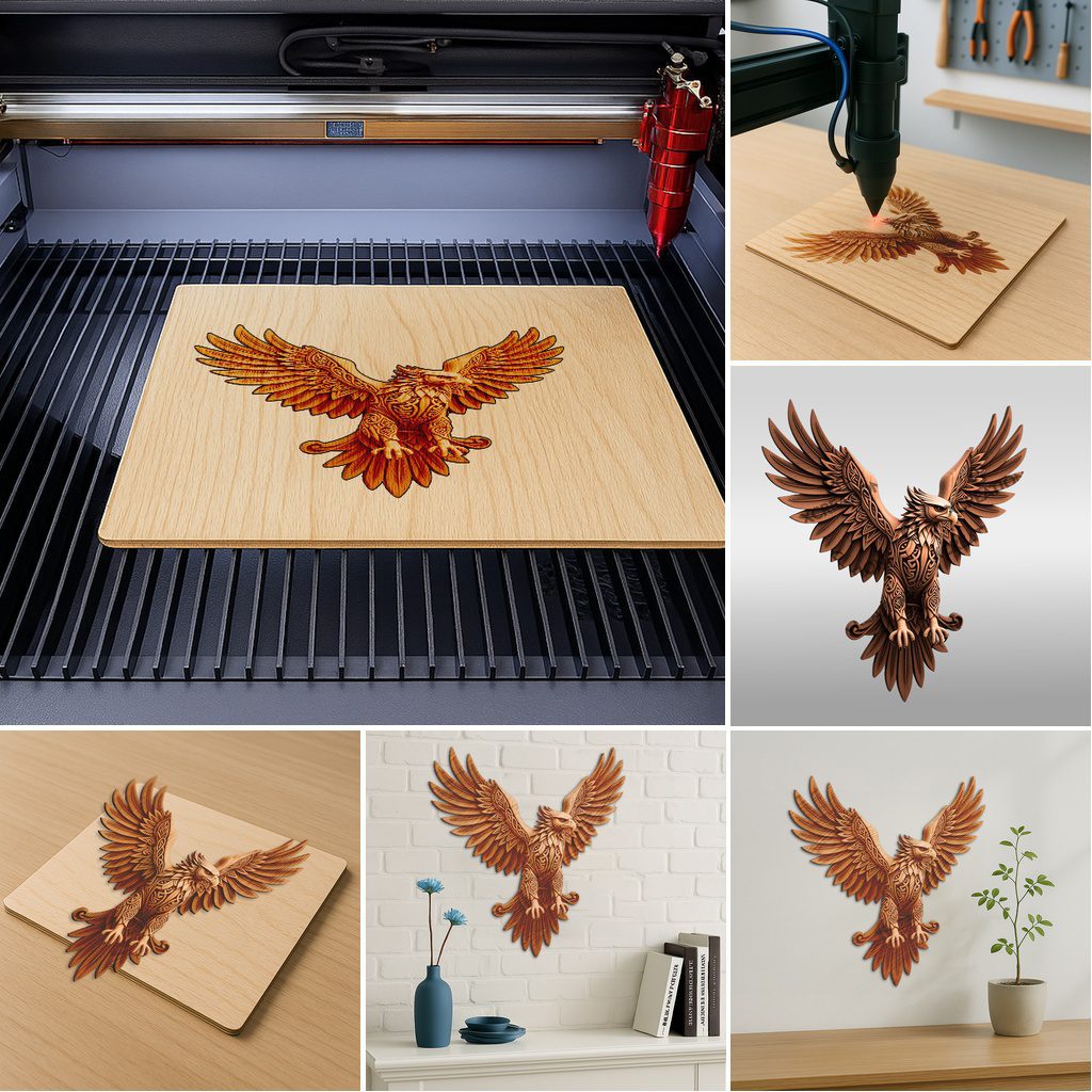 Animal 3D Illusion Laser Engraving Bundle, Wild Art