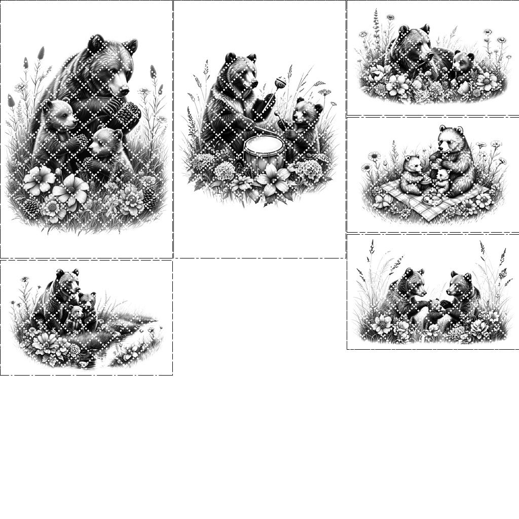 Bear Family Charcuterie Board Laser Engraving Designs, Rustic Kitchen Decor Bundle – Image 7