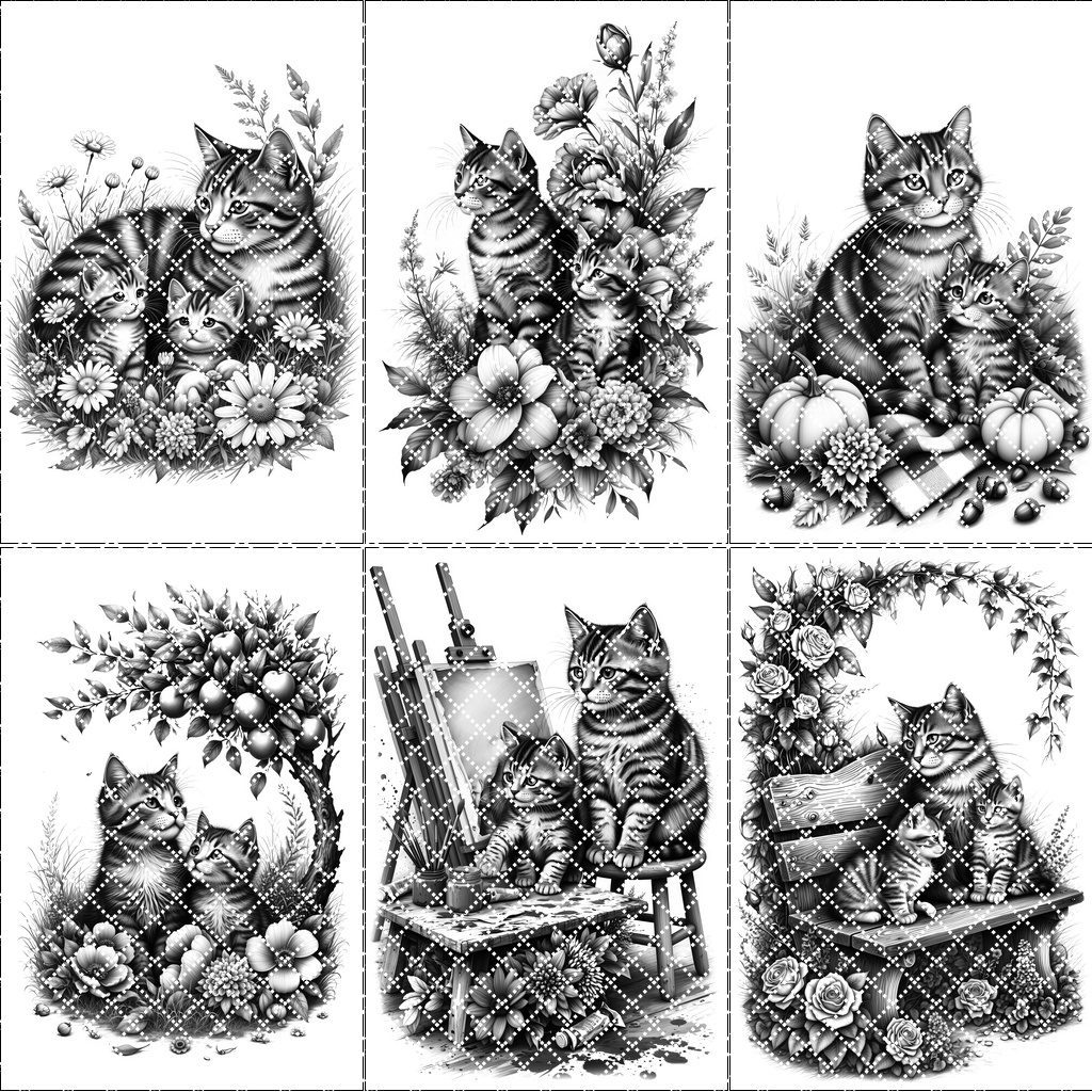 Cat Family Charcuterie Board Engraving Bundle, Kitchen Decor,