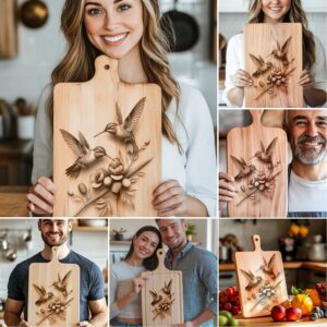 Charcuterie Board Engraving Bundle, 3D Hummingbird Designs, Kitchen