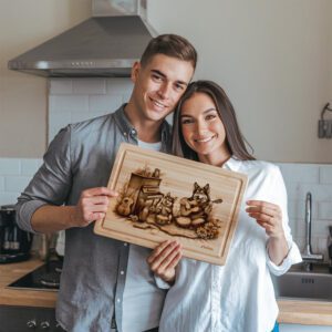 Charcuterie Board Engraving File, Dogs Playing Music, Unique