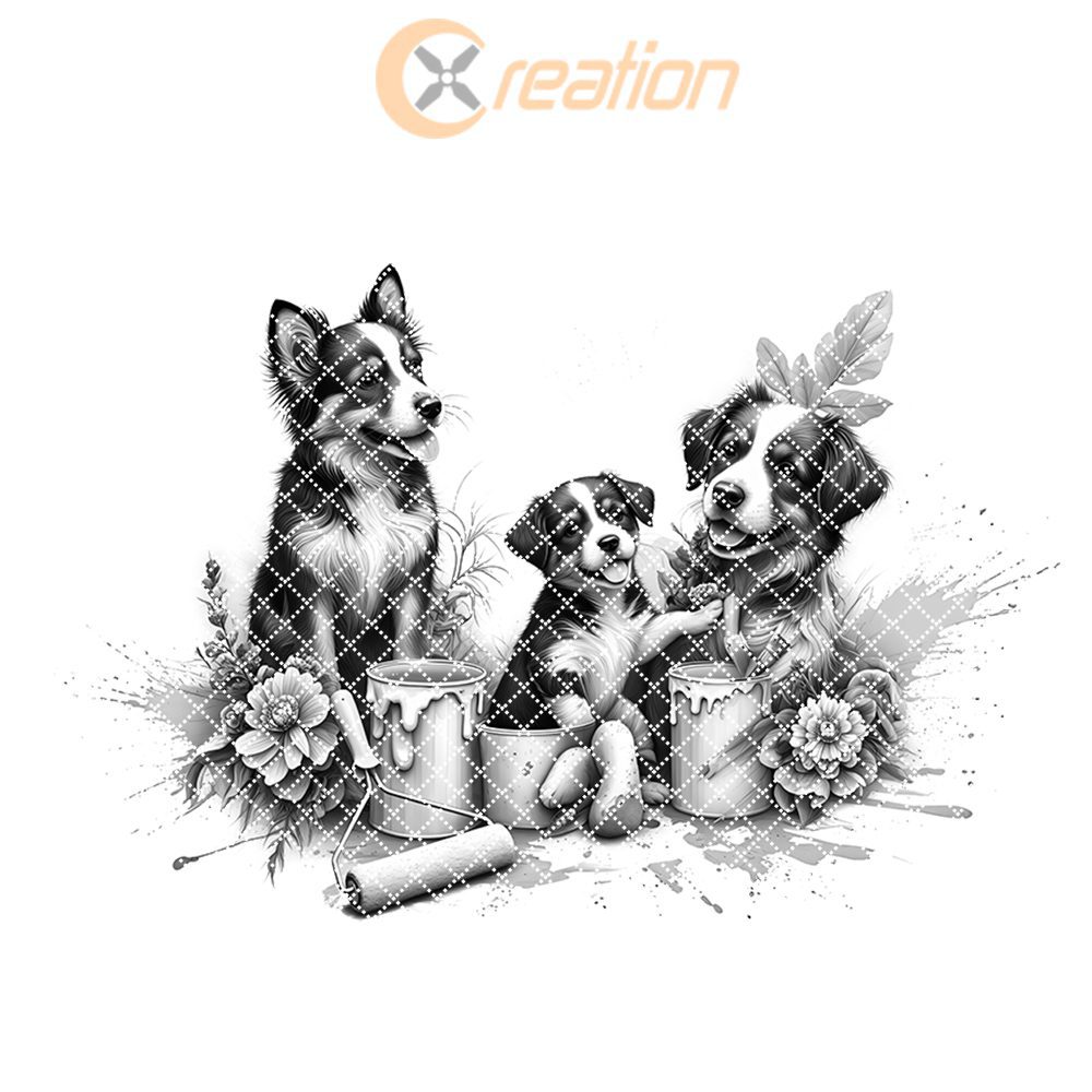 Charcuterie Board Engraving File, Family Dog Flowers, Painted Kitchen Gift Decor - Imagen 7