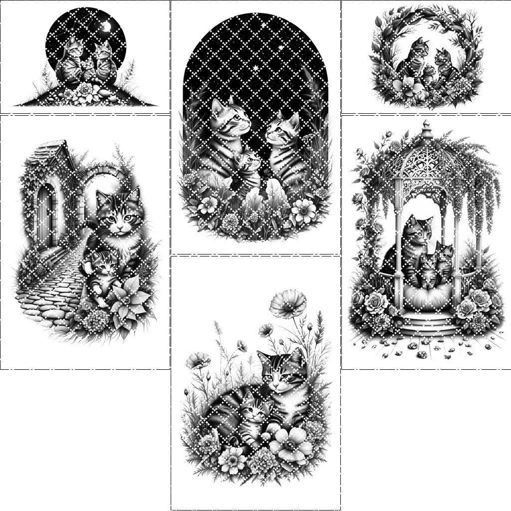 Charcuterie Board Laser Engraving Bundle, Cat Family Kitchen Decor, 6 Designs - immagine 8
