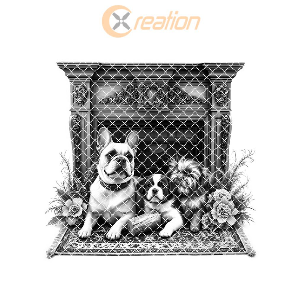 Charcuterie Board Laser Engraving File, Dog by Fireplace, Personalized Kitchen Decor - immagine 7