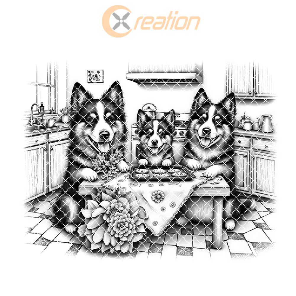 Charcuterie Board Laser Engraving File, Dog Family Kitchen Decor, Wood Pattern - immagine 7