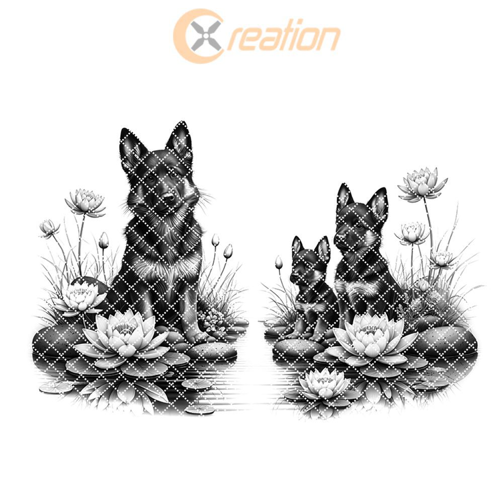 Charcuterie Board Laser Engraving File, German Shepherds Playing, Kitchen Decor – Bild 7