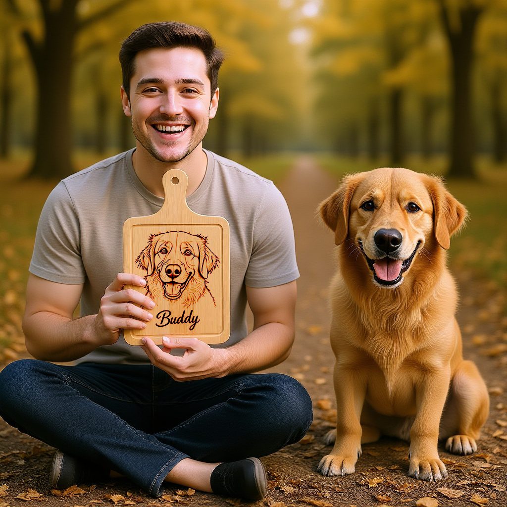 Personalized Pet Portrait Drawing from Your Photo, Laser Engraved, Unique Gift â Image 5