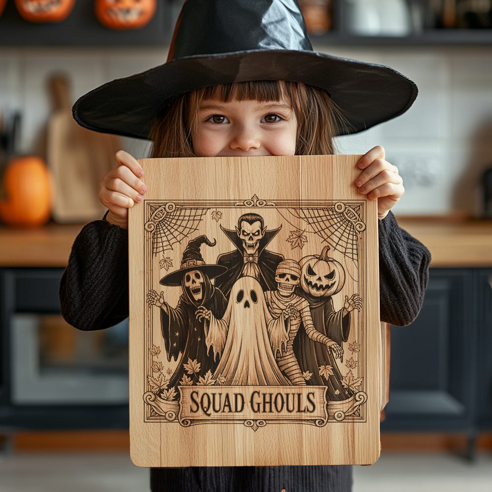 Ghost Charcuterie Board Engraving File, Halloween Party Spooky Design, Digital Art – Image 4
