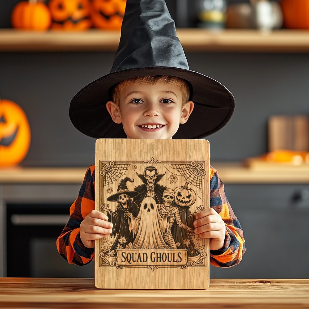 Ghost Charcuterie Board Engraving File, Halloween Party Spooky Design, Digital Art – Image 6