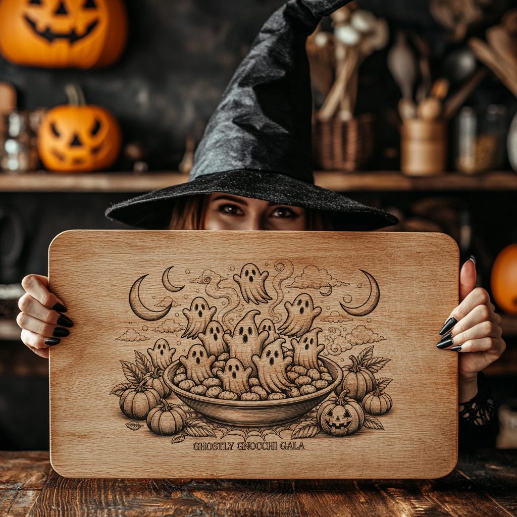 Ghost Cheese Board Engraved, Halloween Charcuterie Board, Fall Party Decor – Bild 2