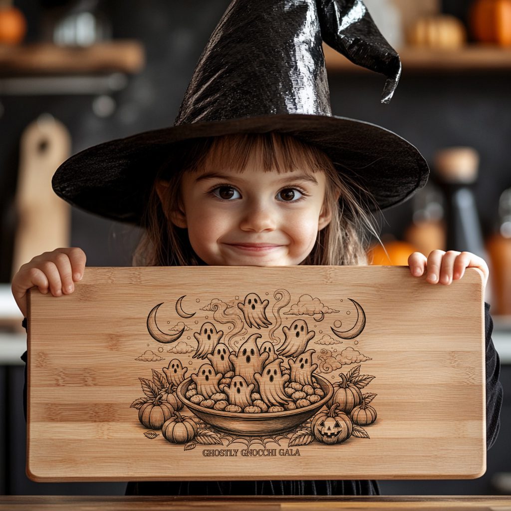 Ghost Cheese Board Engraved, Halloween Charcuterie Board, Fall Party Decor – Bild 3
