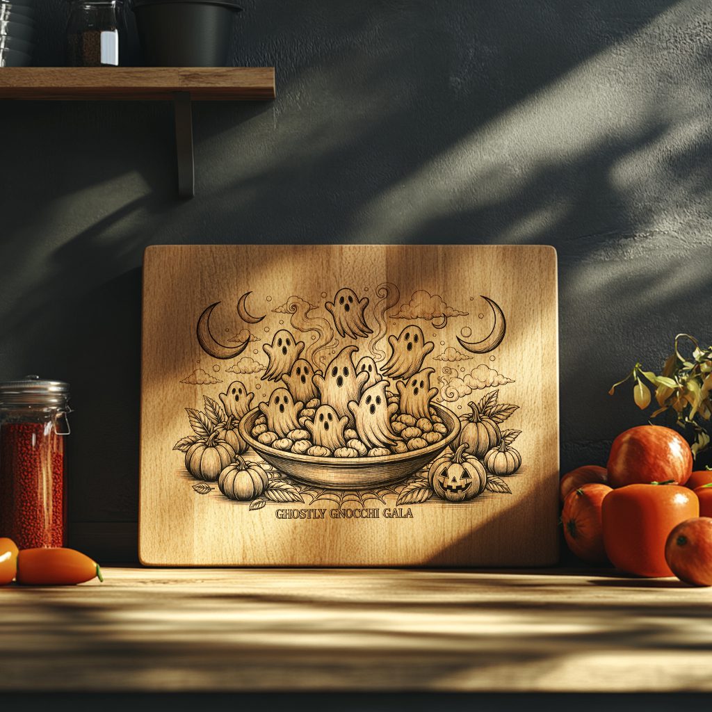 Ghost Cheese Board Engraved, Halloween Charcuterie Board, Fall Party Decor – Bild 4