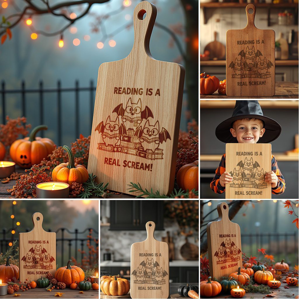 Halloween Charcuterie Board Bundle, Funny Spooky Engraving Designs