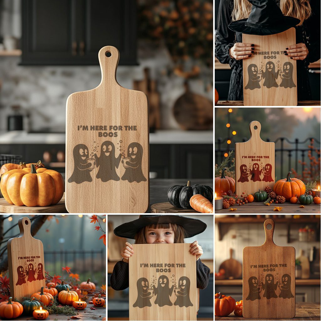 Halloween Charcuterie Board Engraving Bundle, Funny Boo Designs, Digital Download – Bild 4