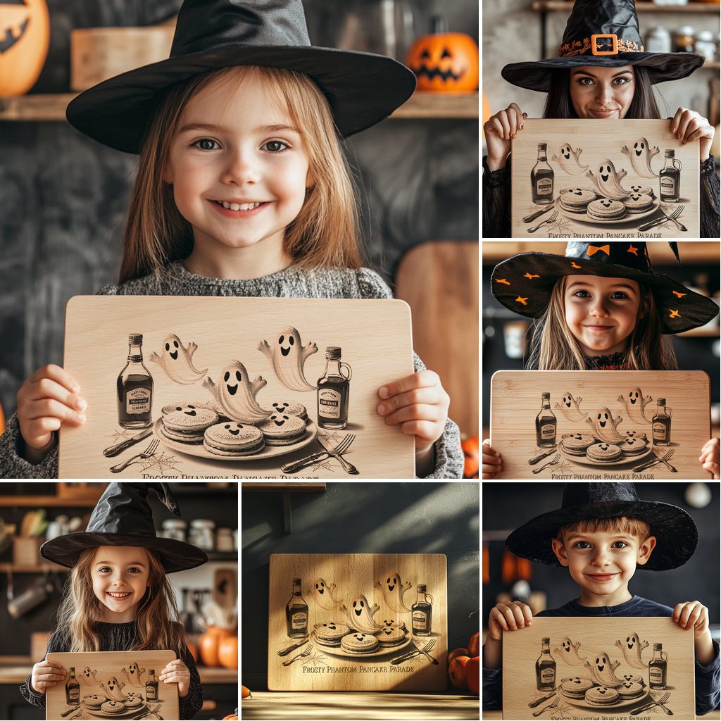 Halloween Charcuterie Board Engraving File Bundle, 6 Funny Wood Engraving Designs - immagine 2